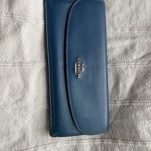 Blue Coach Envelope Wallet